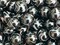 ZEBRA Black/White Glass Marbles 22mm (7/8 inch) SHOOTER Taw (Lot of 10)